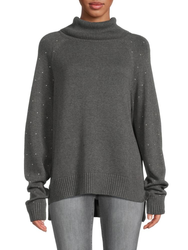 

Свитер с высоким воротником и заклепками Dkny, цвет Heather Grey