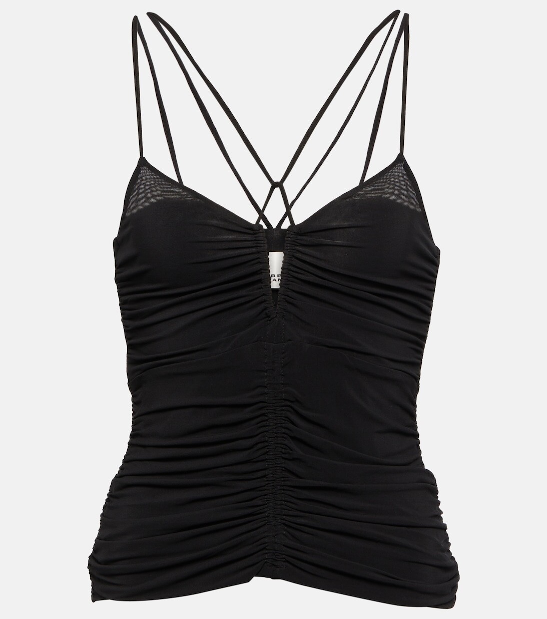 

Трикотажный топ Leila со сборками ISABEL MARANT, черный