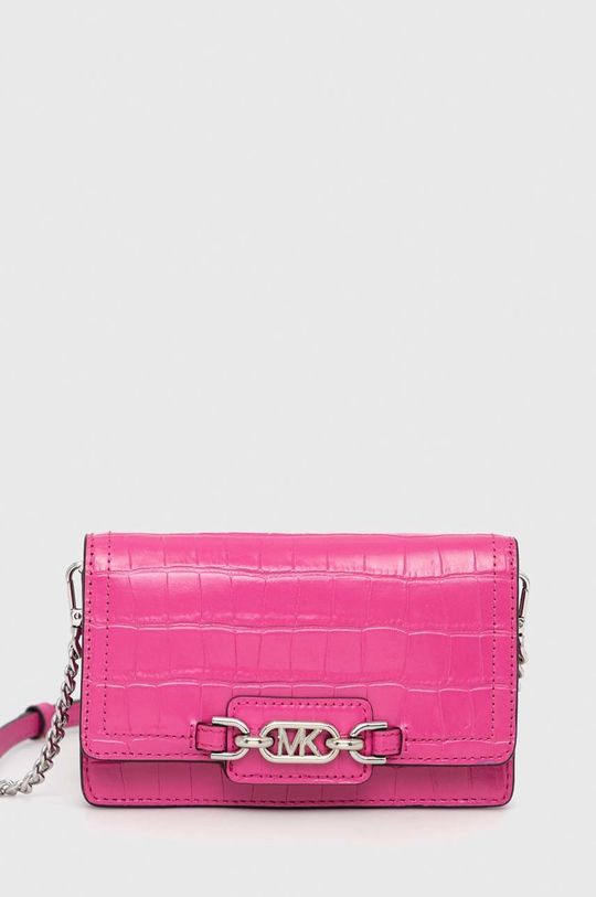 Кожаная сумка-клатч MICHAEL Michael Kors, розовый