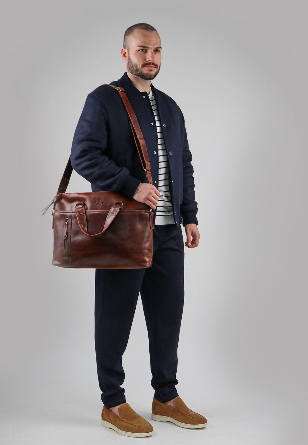 

сумка для ПК Business Laptop 15" London SID & VAIN, цвет braun cognac