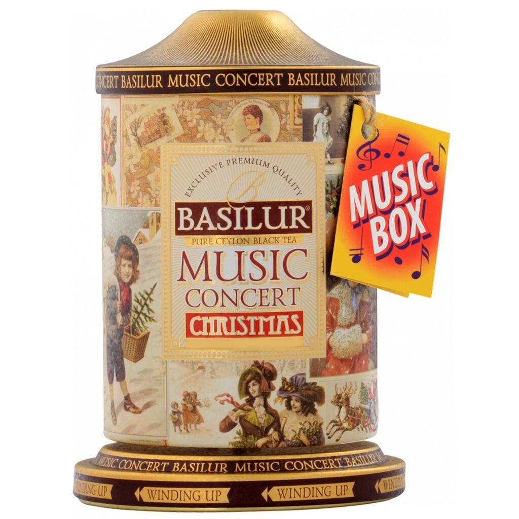 

BASILUR Music Concert Christmas - Чай цейлонский черный листовой, банка с музыкальной шкатулкой, Рождественский чай 100 г sarcia.eu