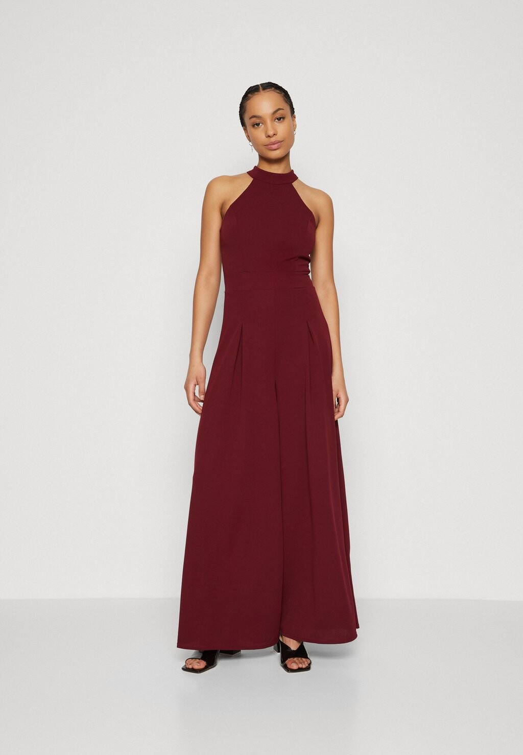 

Комбинезон LEILA HALTER NECK WIDE LEG WAL G., цвет berry wine