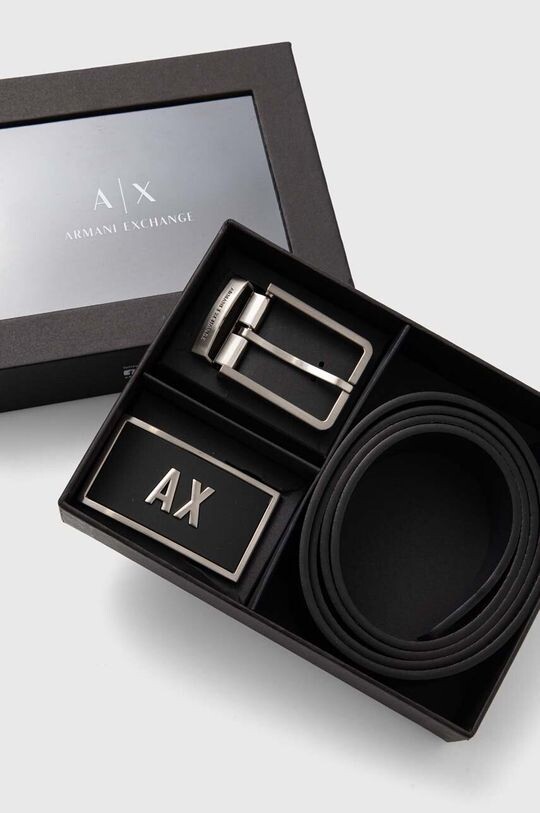 

Двусторонний кожаный ремешок Armani Exchange, черный
