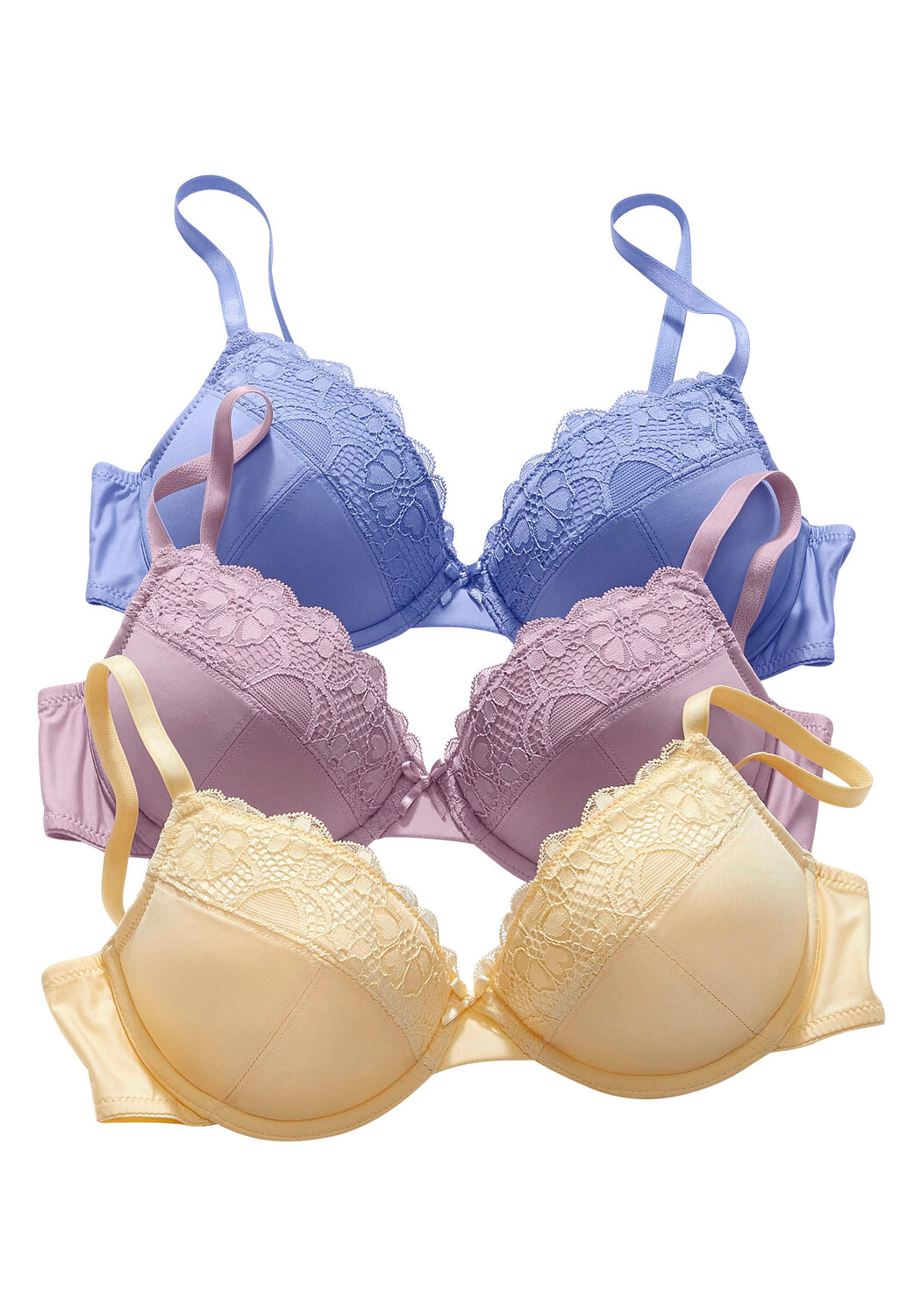 

Бюстгальтер пуш ап PETITE FLEUR, цвет altrosa+blau+vanille