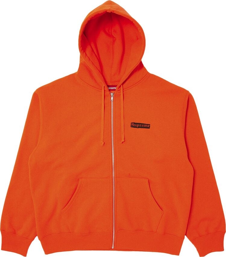 

Толстовка Supreme Spread Zip Up Hooded 'Bright Orange', оранжевый