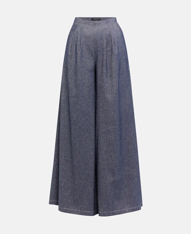 

Льняные брюки bcbgmaxazria, темно-синий