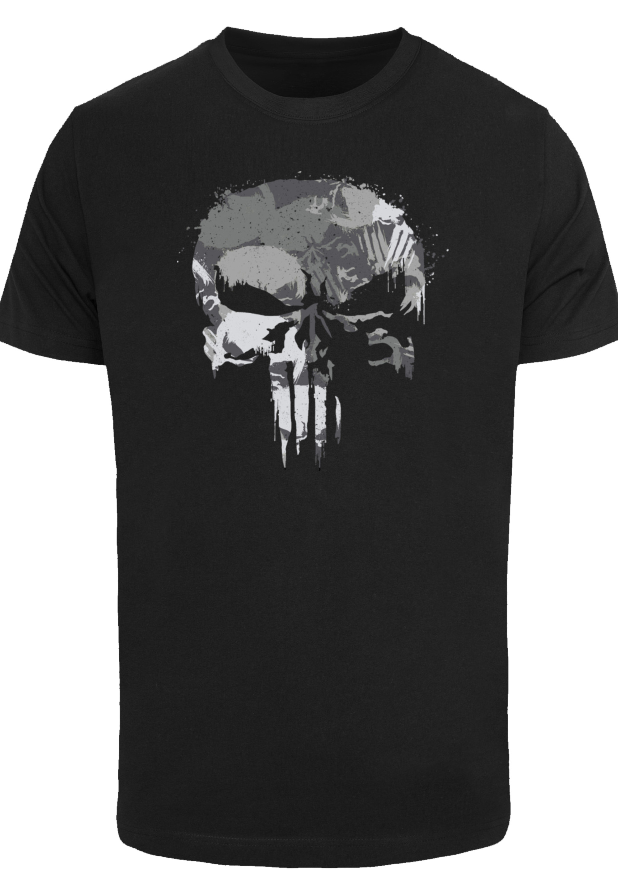 Футболка F4NT4STIC Marvel Punisher Skull, черный the punisher skull key chain punisher skeleton keyring men keychains terminator skull head logo keychains cosplay jewelry