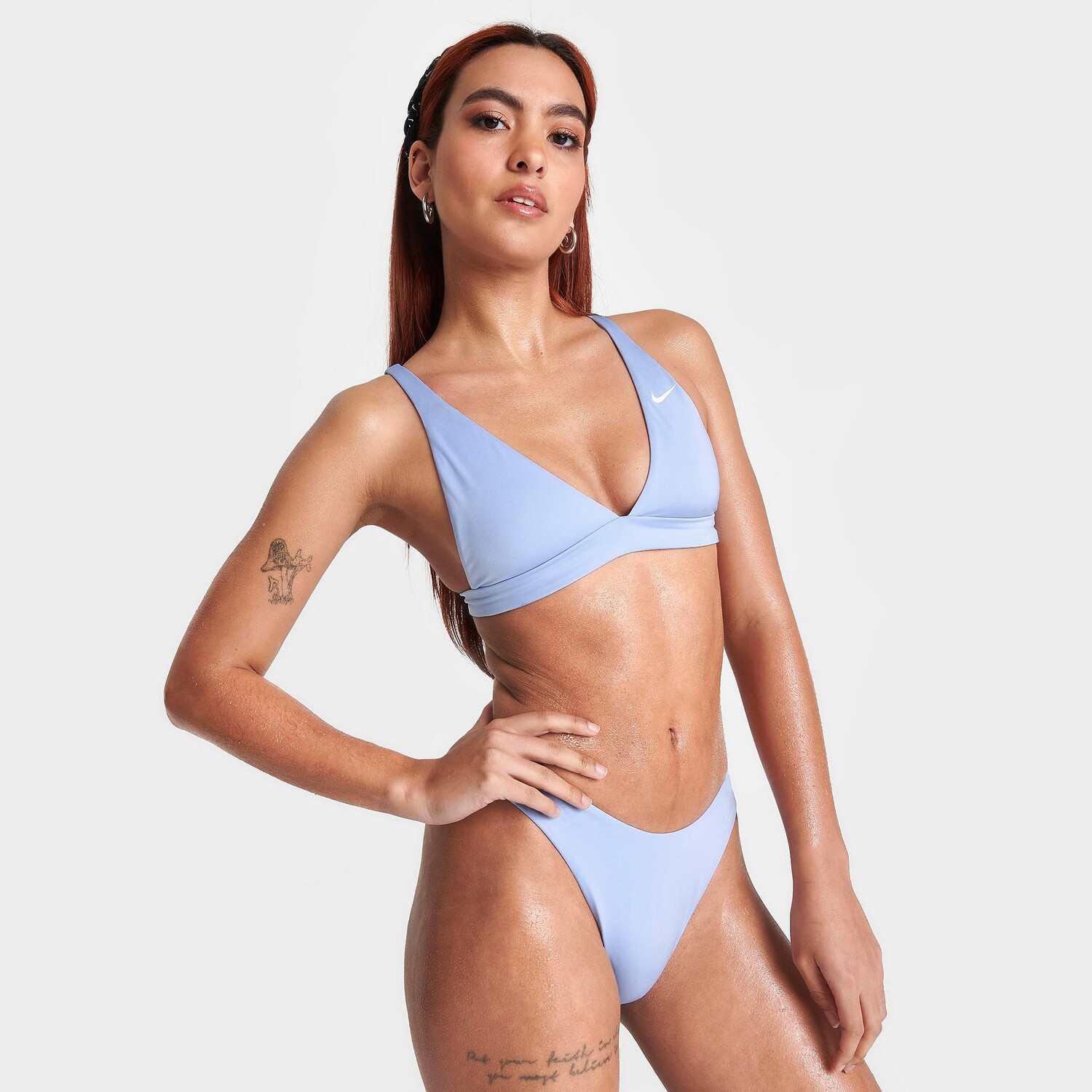 

Женский топ бикини с бретелями Nike Swim Essential, синий