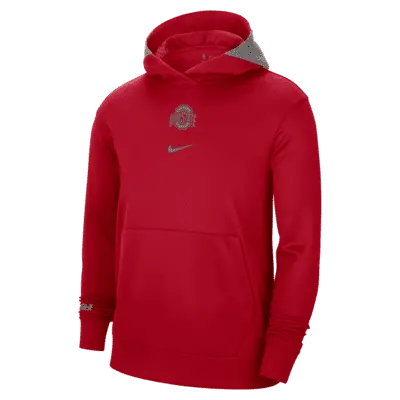 

Худи Nike College Dri-FIT Spotlight (Ohio State), цвет University Red/Dark Grey Heather/Dark Steel Grey