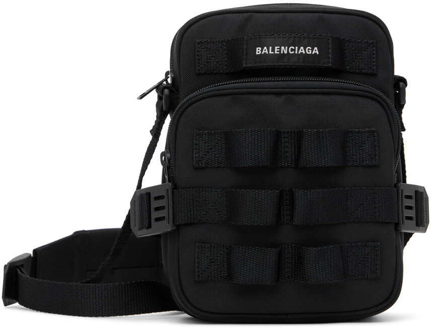 

Черная армейская сумка-мессенджер Balenciaga
