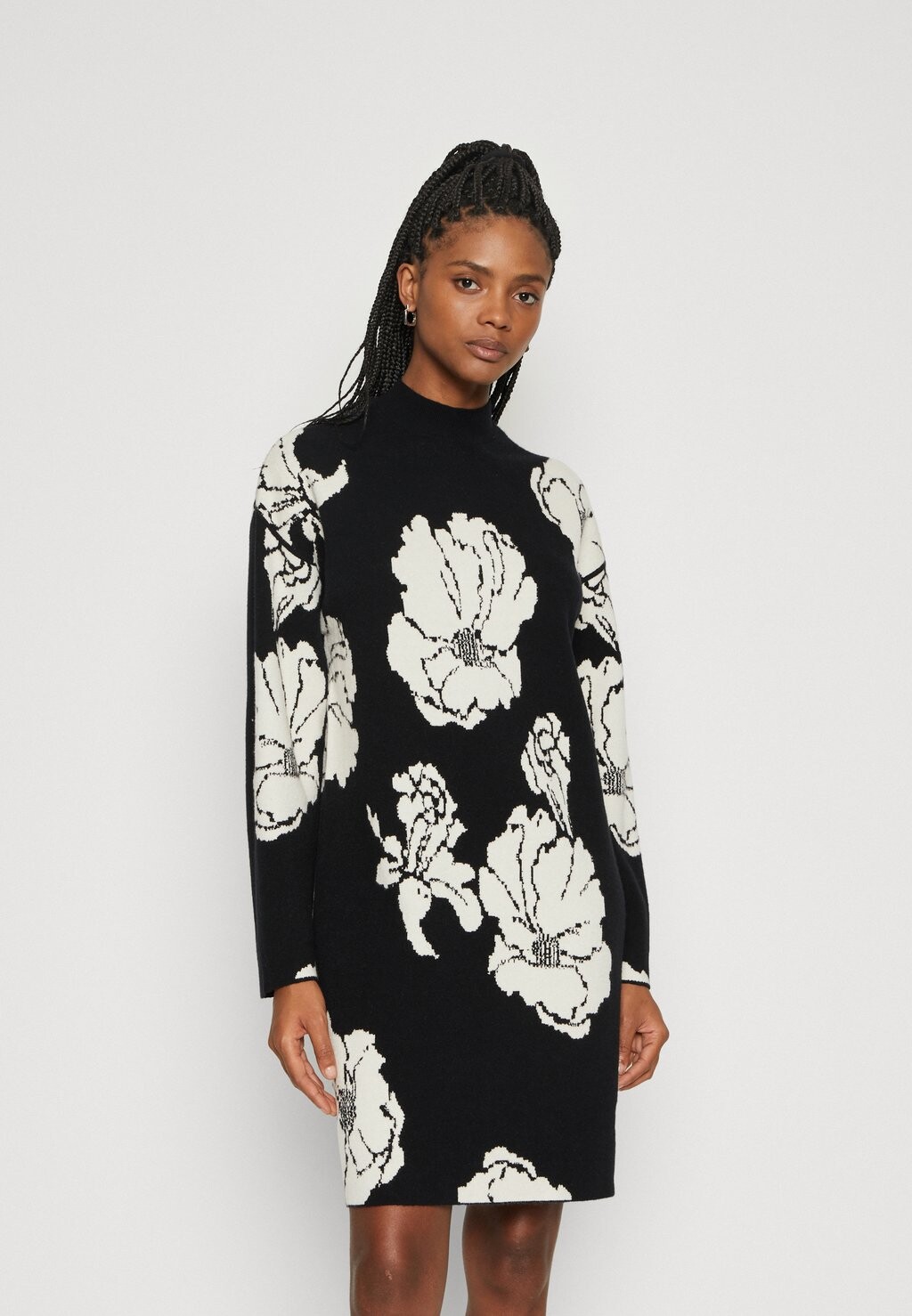 

Платье Vero Moda VMFLORA HIGHNECK DRESS, цвет black/birch