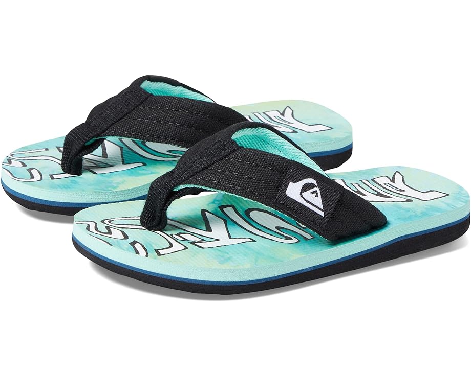 Сандалии Quiksilver Quiksilver Molokai Layback II Flip Flops, цвет Green/Blue/Yellow