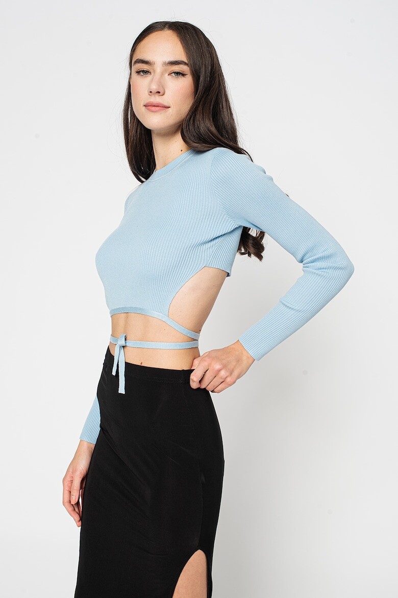 

Короткая блузка с вырезом на спине Missguided, синий