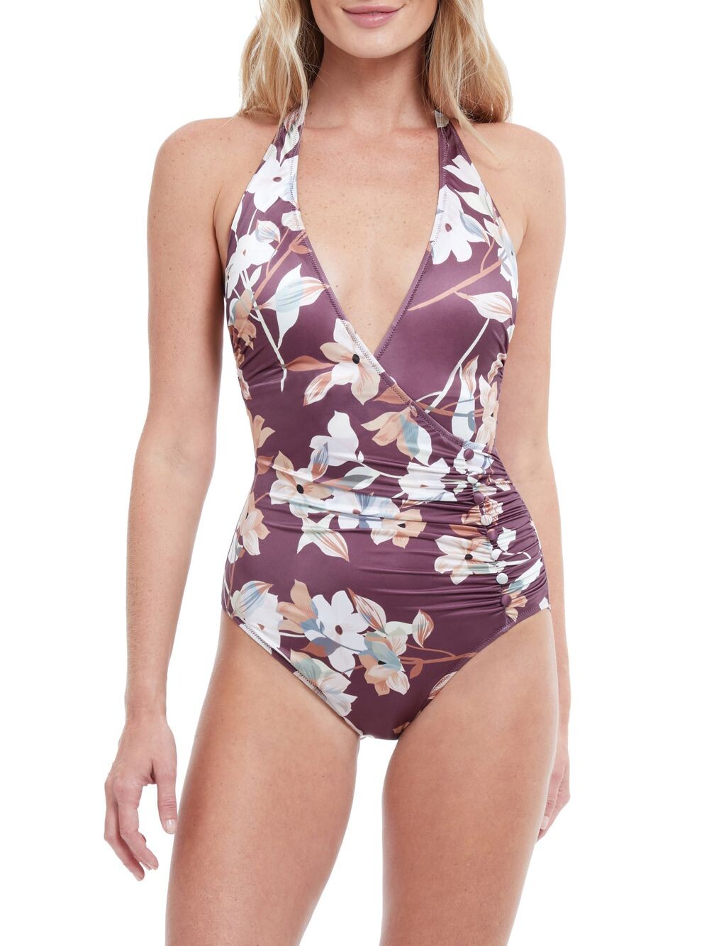 

Цельный купальник Amore с лямкой на шее Gottex Swimwear, Коричневый