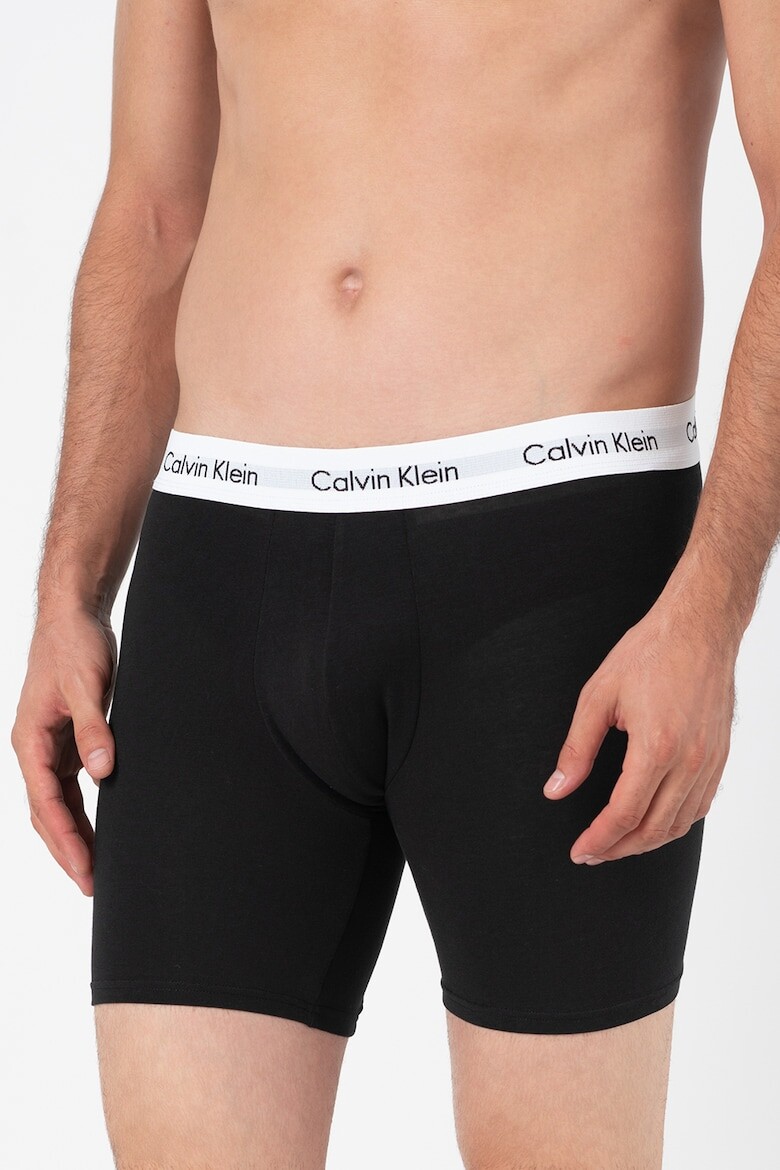 

Боксеры с логотипом - 3 пары Calvin Klein, черный
