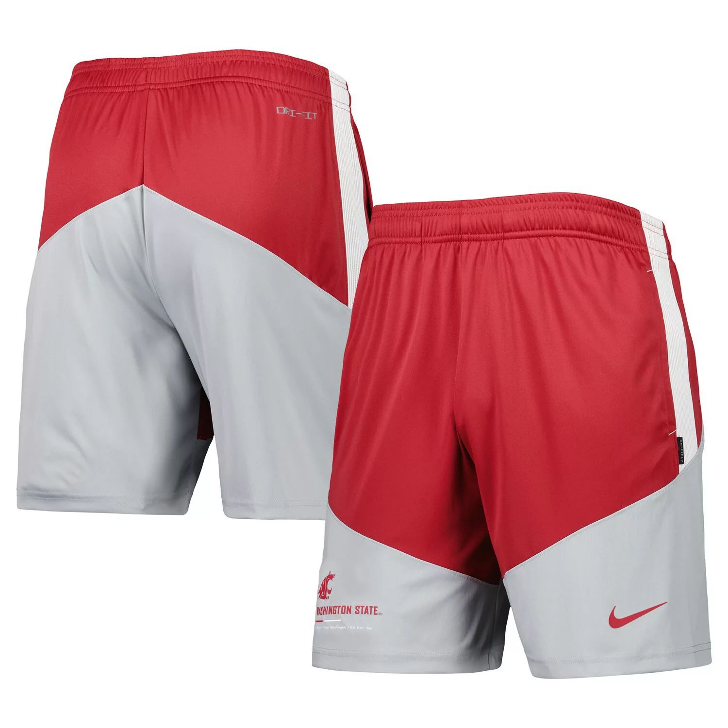 Мужские малиновые/серые шорты Washington State Cougars Performance Player Nike