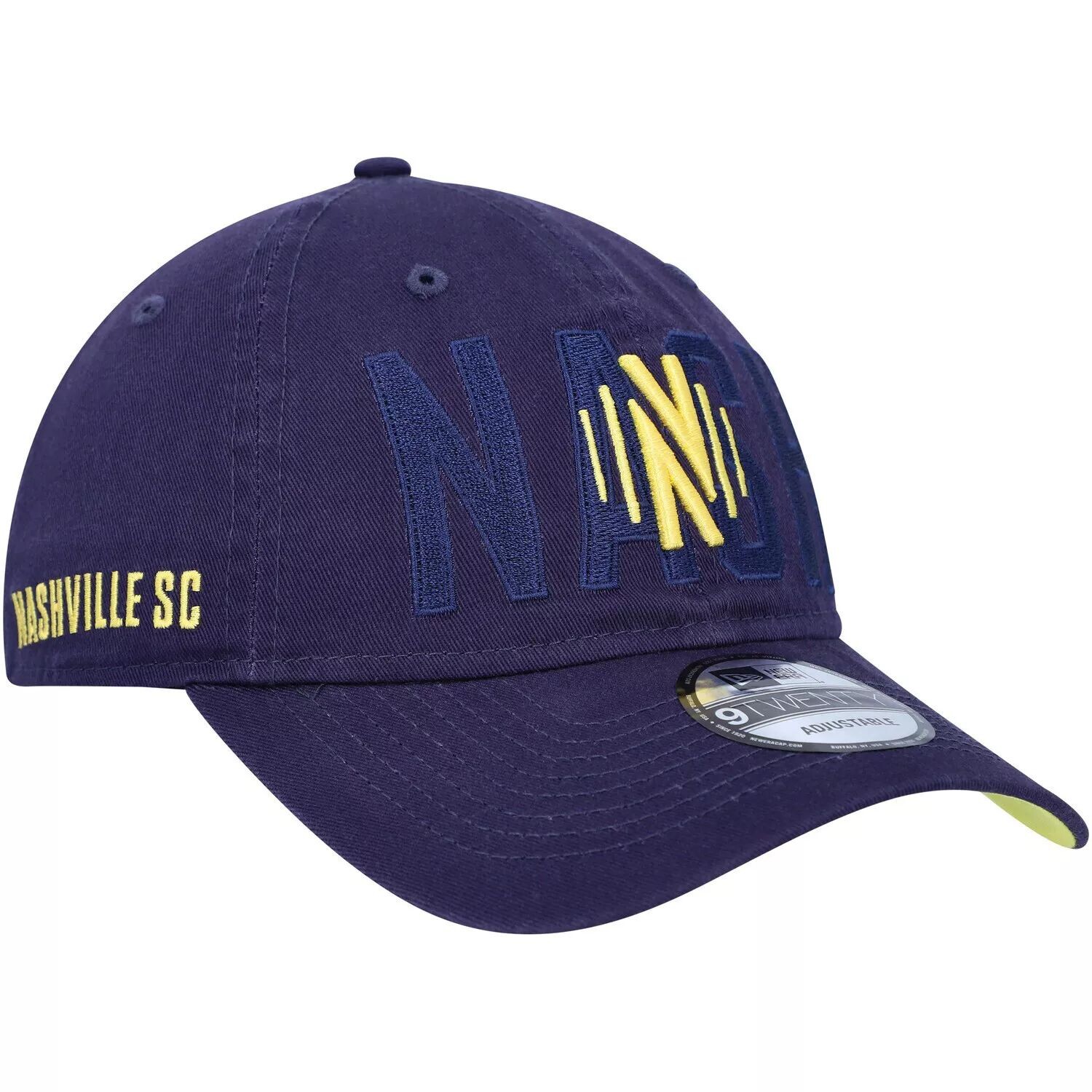 

Мужская регулируемая кепка New Era Navy Nashville SC Kick Off 9TWENTY