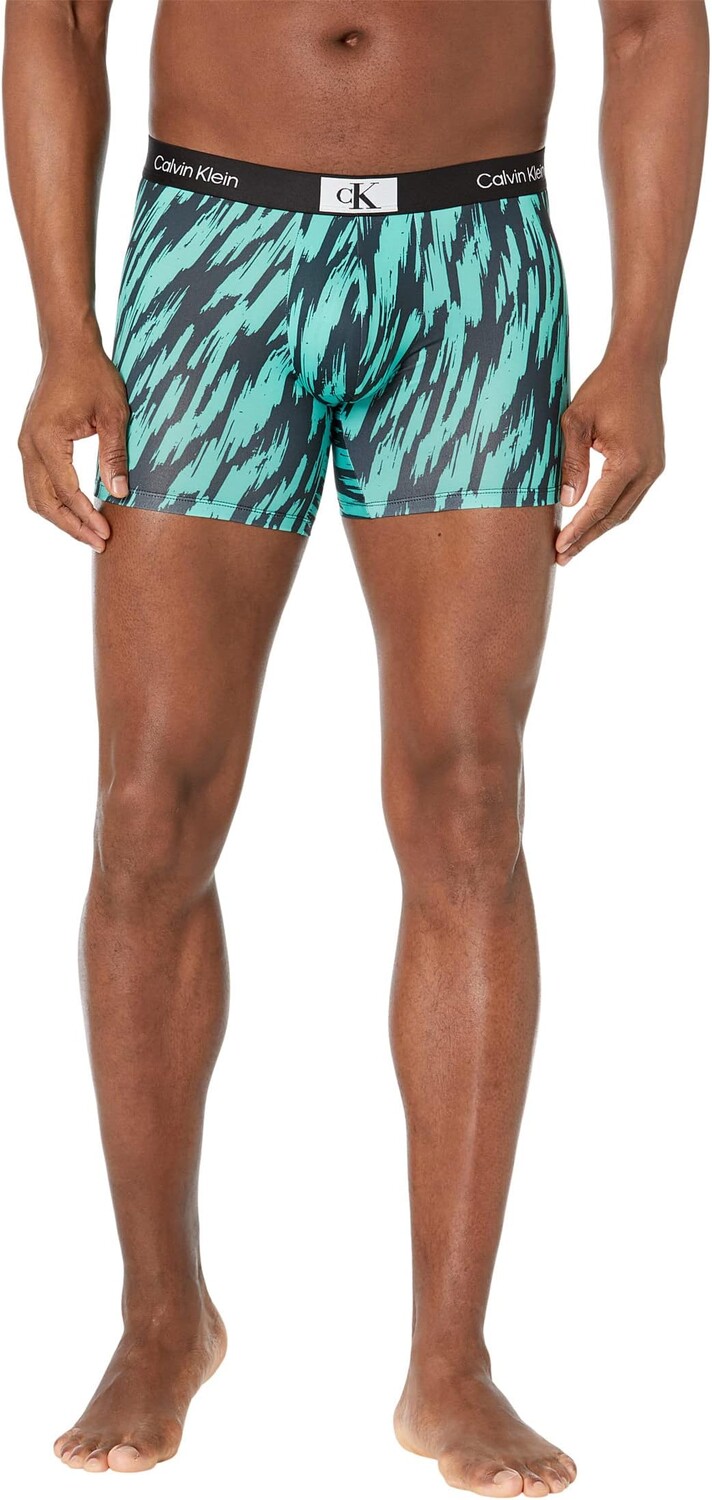 

Комплект боксеров-боксеров Calvin Klein 1996, 3 шт. Calvin Klein Underwear, цвет Black/Fresh Peppermint/Tiger Stripe Print Fresh Peppermint