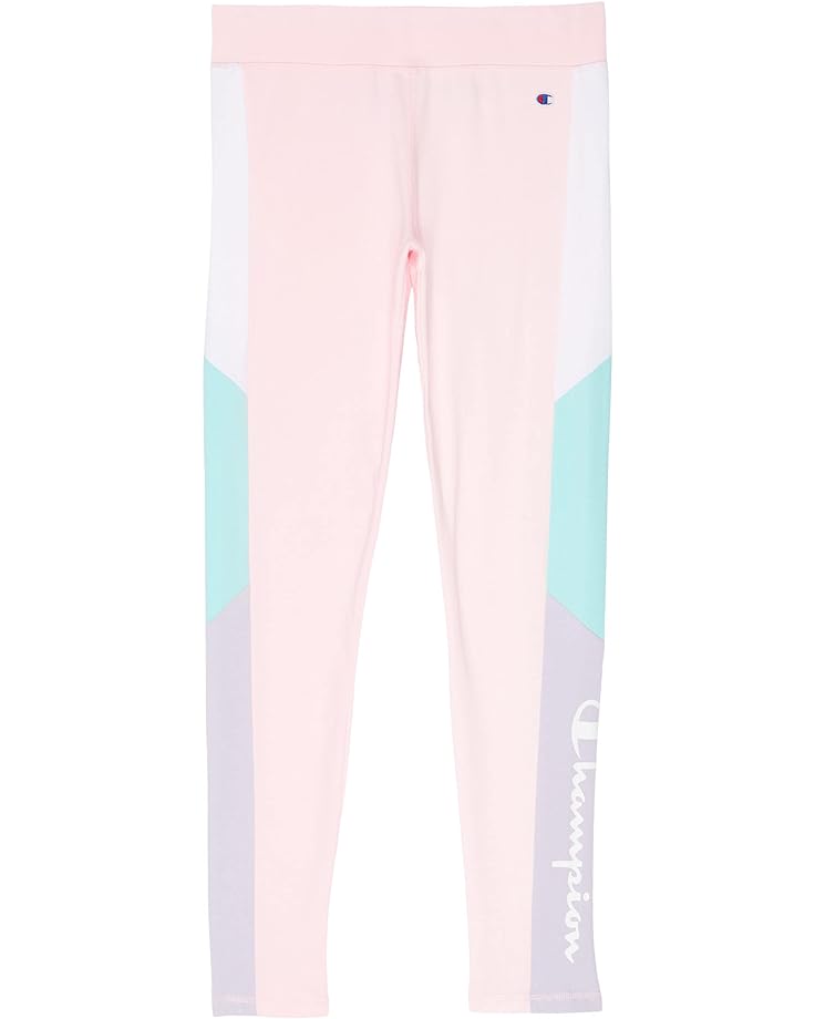 Брюки Champion Color-Block Leggings, цвет Pink Candy/White/Aruba Blue/Urban Lilac