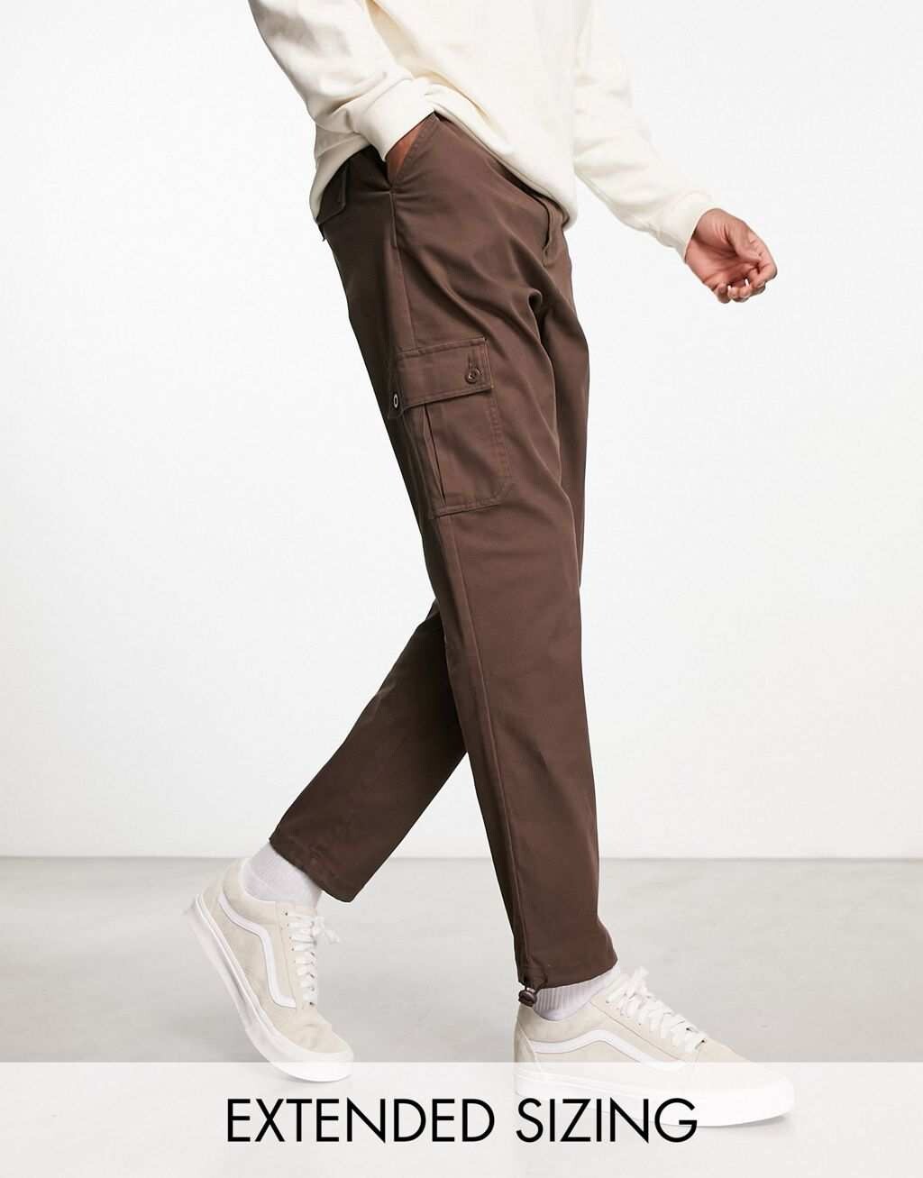 

Коричневые зауженные брюки карго ASOS DESIGN, Коричневый