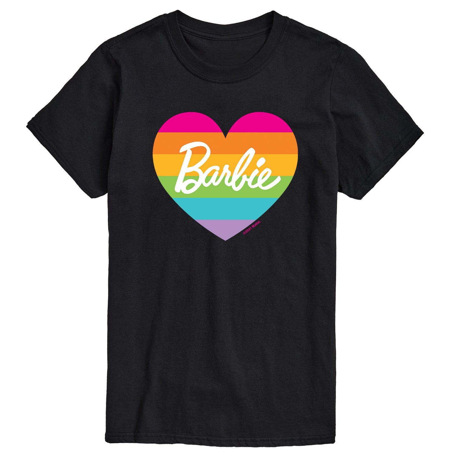 

Футболка Big & Tall Pride с радужным рисунком Barbie, черный