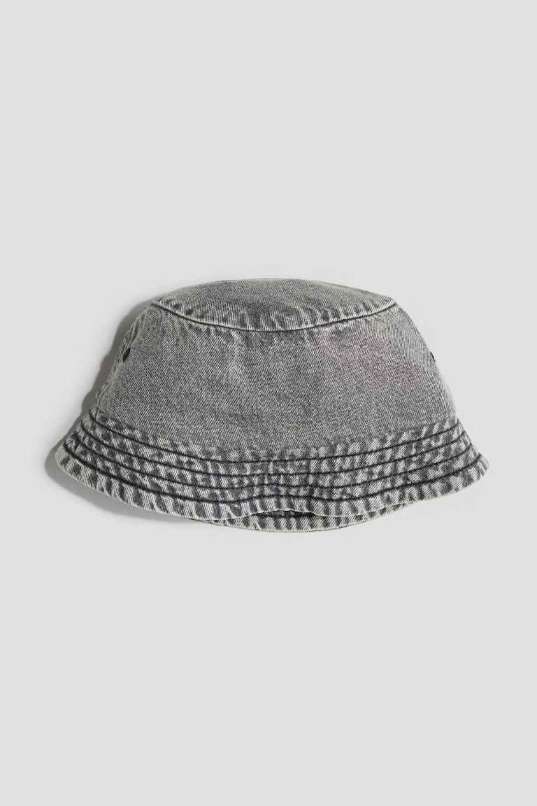Ведро изготовлено из хлопка H&M, серый панама из потертого денима с широкими полями хлопковая летняя женская шляпа для рыбалки пляжная шапка для отдыха на открытом воздухе для