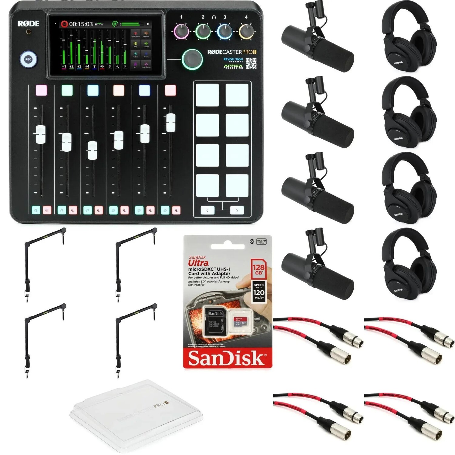 

Комплект для подкастинга Rode Rodecaster Pro II SM7B на 4 человека