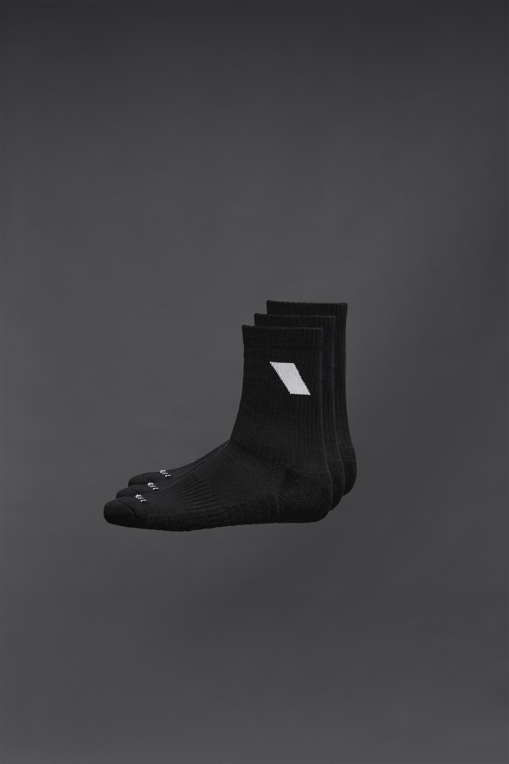 Набор из 3 тренировочных носков ZARA, черный фото