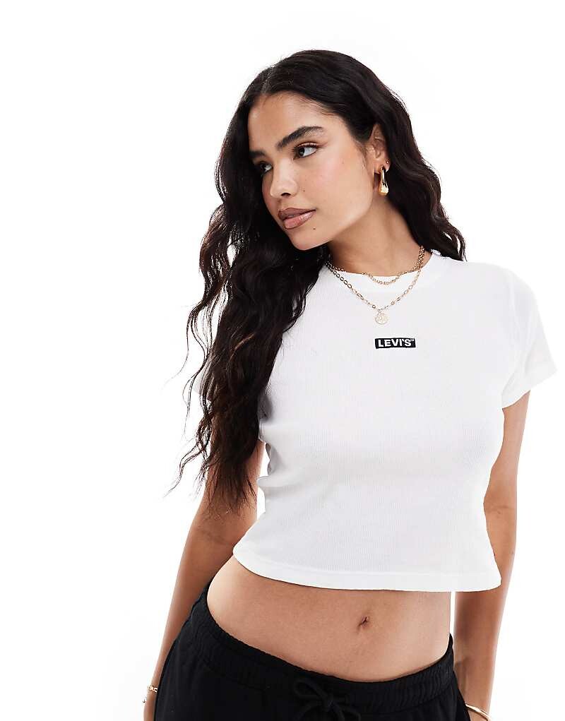 

Levi's – Sporty – Белая футболка с вышитым маленьким логотипом