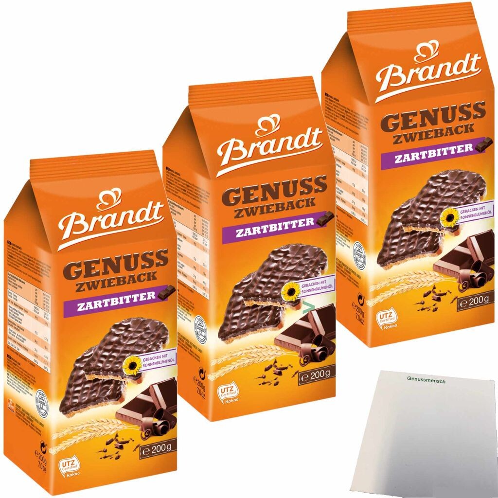 

Brandt Genuss Zwieback Dark Упаковка 3 шт. (3 пакета по 200 г) + блок usy