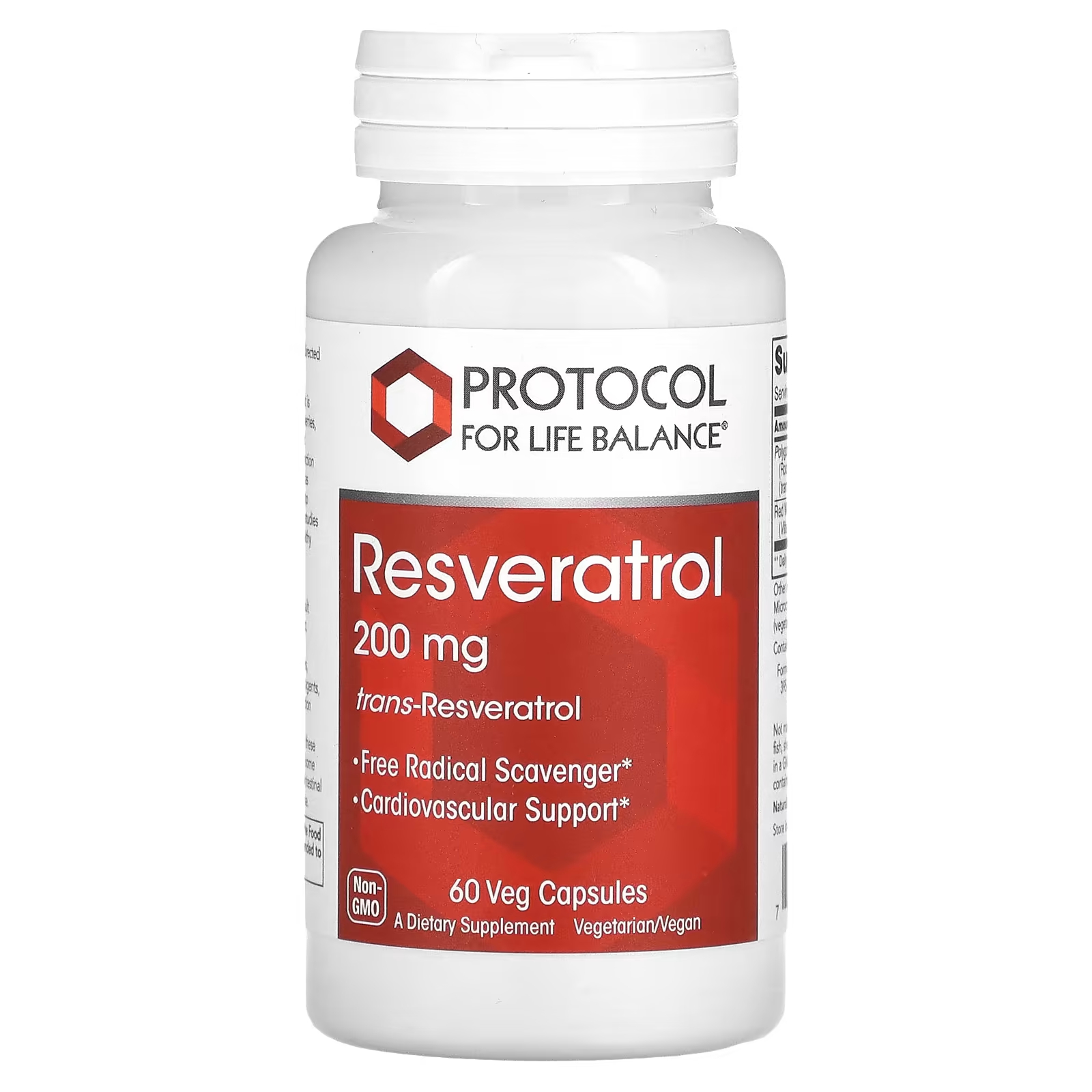 Ресвератрол Protocol for Life Balance 200 мг, 60 капсул