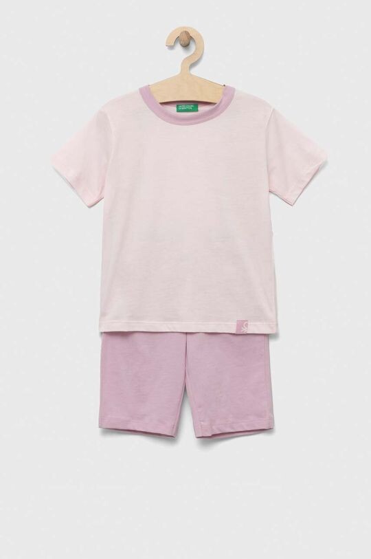 

Детская шерстяная пижама United Colors of Benetton, розовый