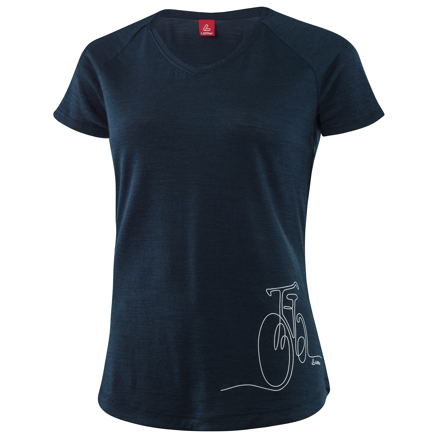 

Рубашка из мериноса Löffler Women's Printshirt Bicycle Merino Tencel, темно синий