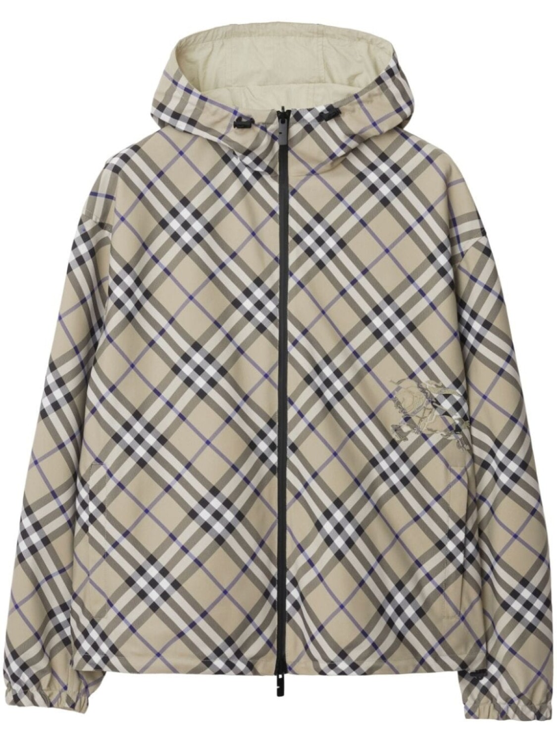 

Худи Equestrian Knight в клетку Check Burberry, бежевый