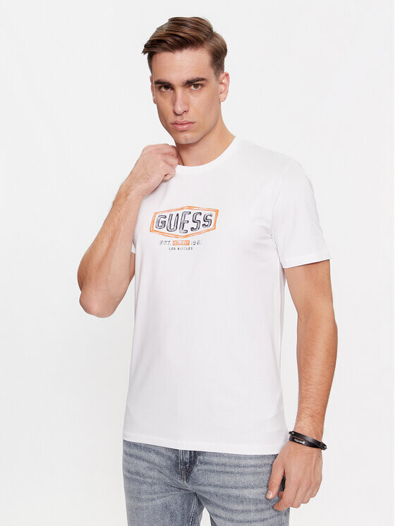 

Футболка узкого кроя Guess, белый
