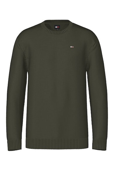 

Свитер из органического хлопка с овальным вырезом Tommy Jeans, темно-зеленый