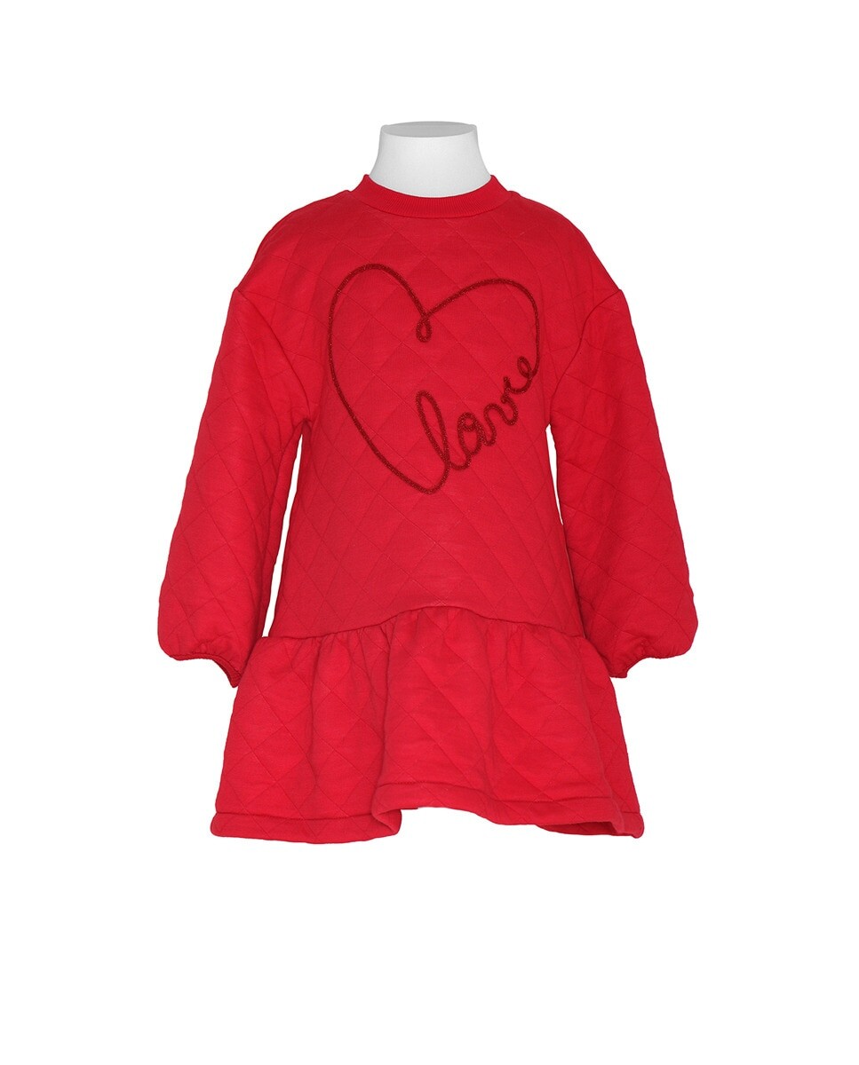 

Детское длинное платье с сердцем AGATHA RUIZ DE LA PRADA, красный