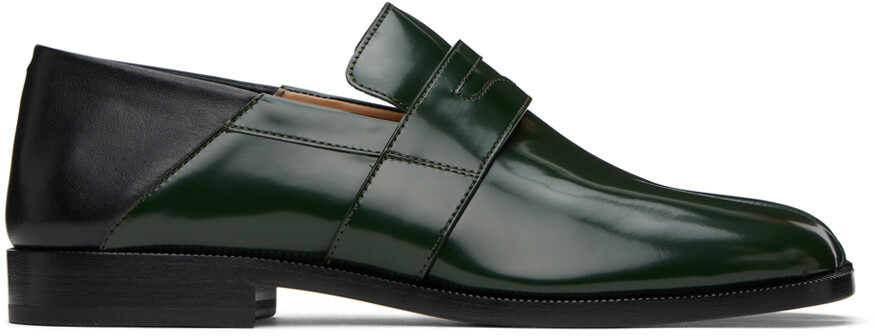 

Зеленые лоферы Таби Maison Margiela