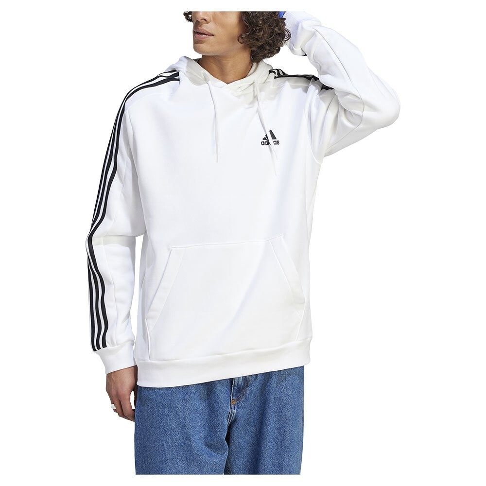 

Худи adidas Essentials Fleece 3 Stripes, белый