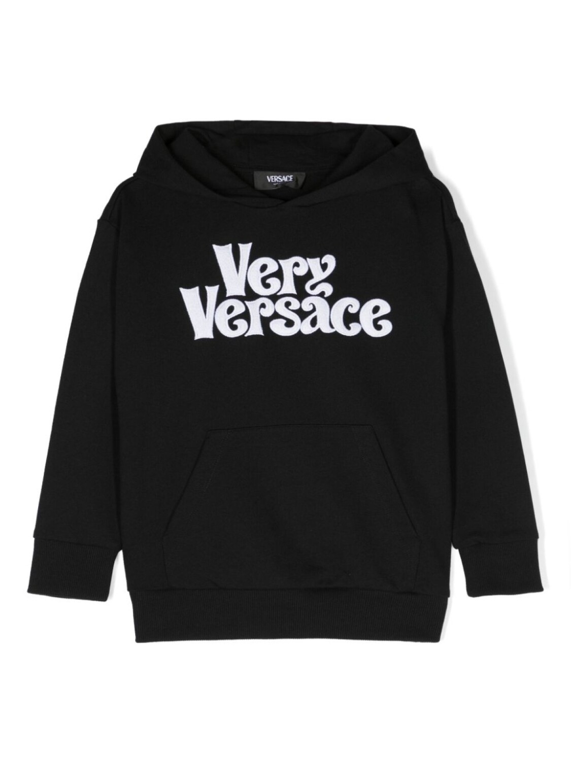 

Versace Kids толстовка с капюшоном и вышивкой Very Versace, черный