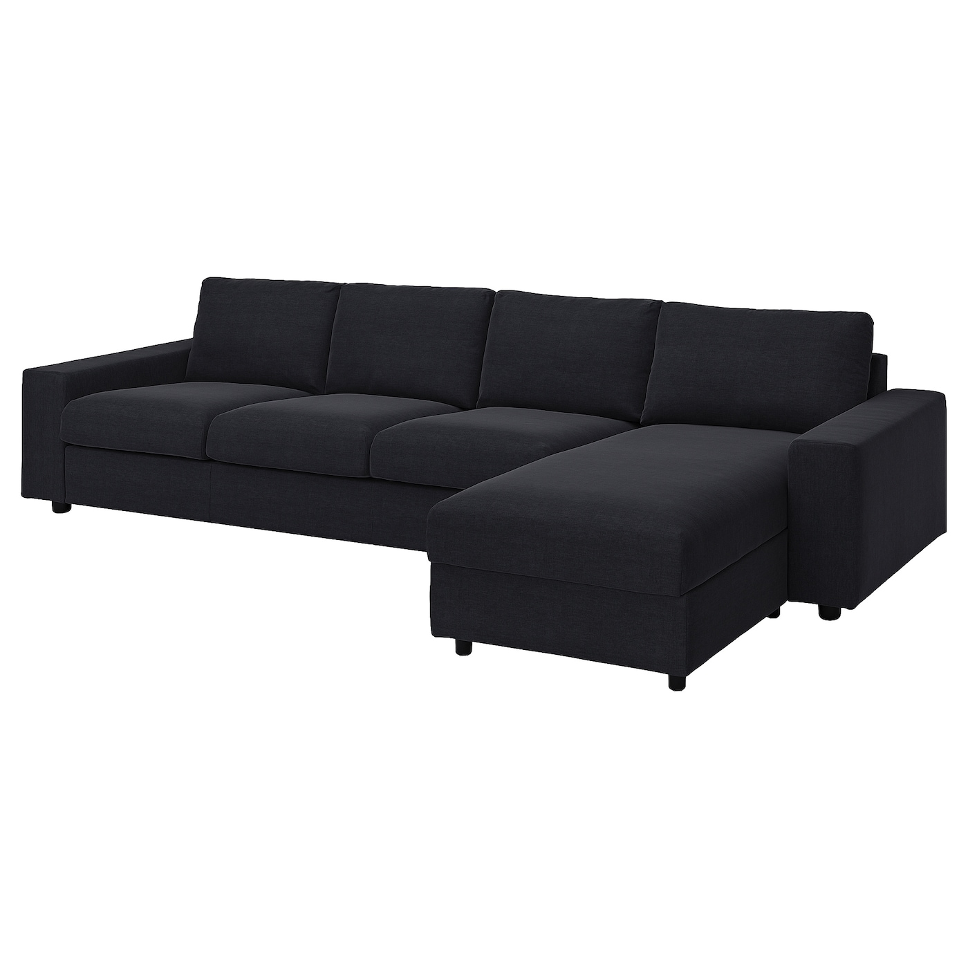 ВИМЛЕ 4-местный диван + диван, с широкими подлокотниками/Саксемара черно-синий VIMLE IKEA