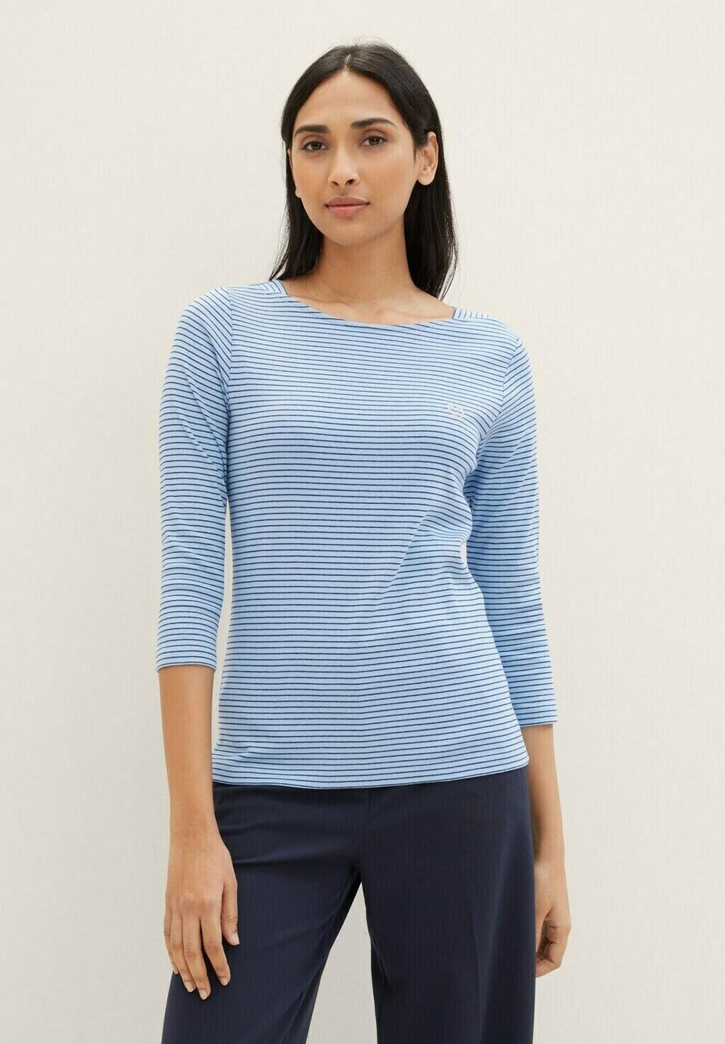 

Рубашка с длинным рукавом TOM TAILOR, цвет blue navy thin stripe
