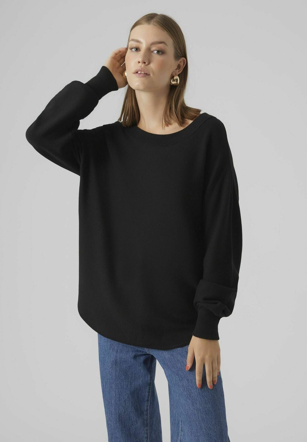 

Свитшот Vero Moda NANCY LS BOATNECK GA EXC, черный