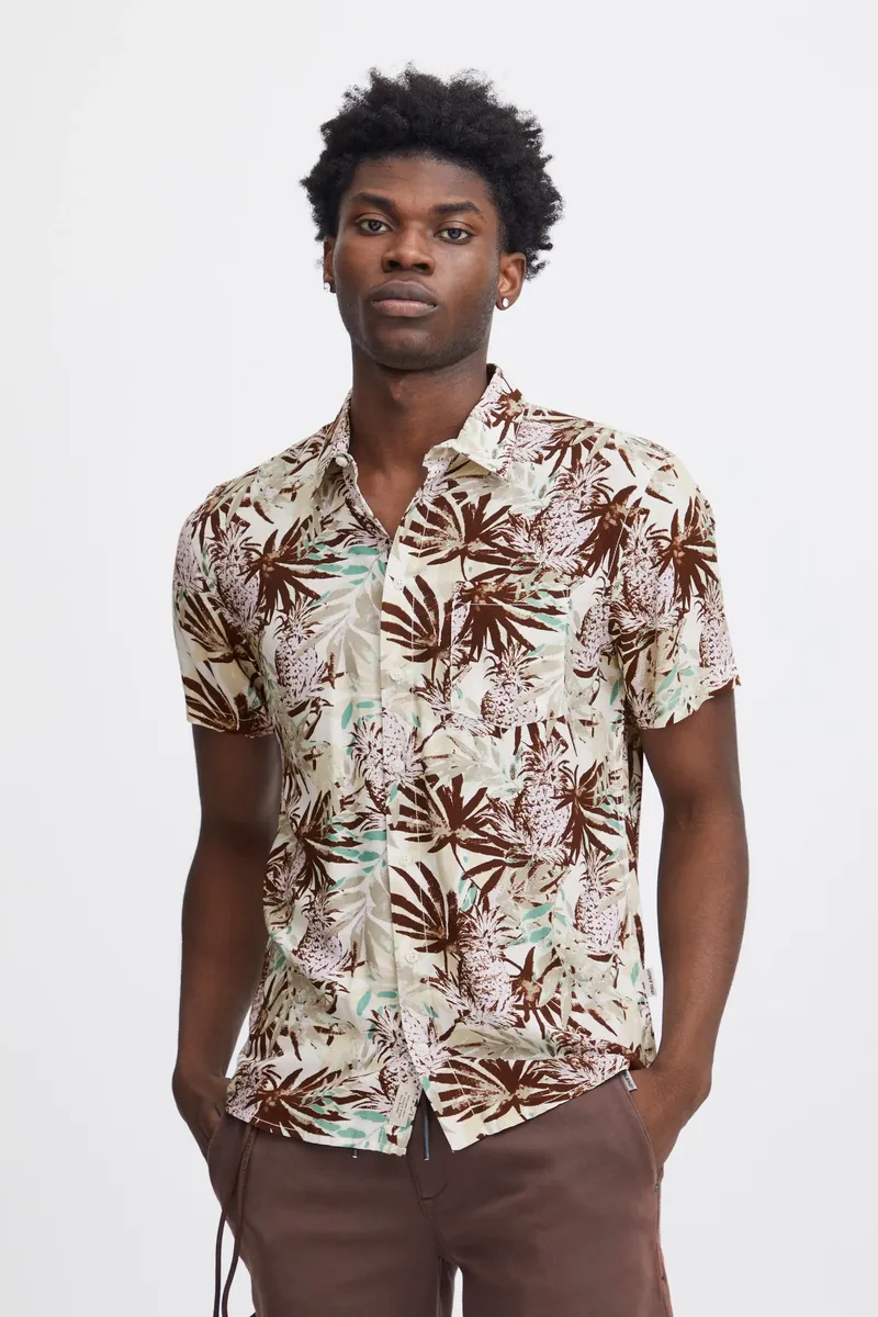 

Рубашка с короткими рукавами из смеси "BLEND BHShirt", цвет Chicory Coffee