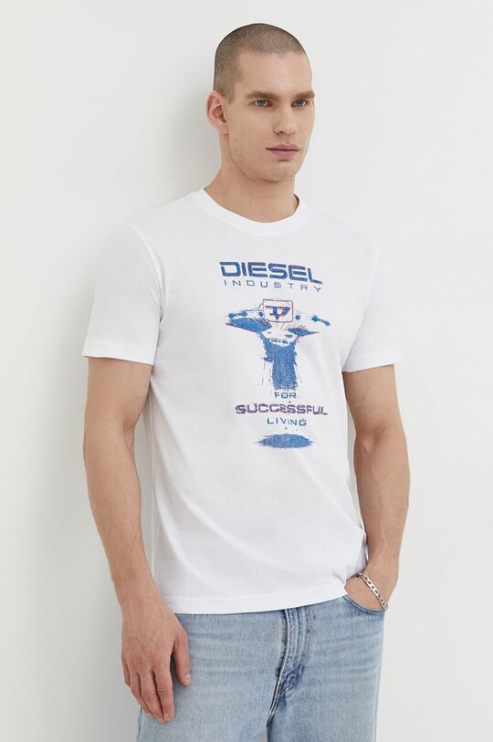 

Хлопковая футболка Diesel, белый