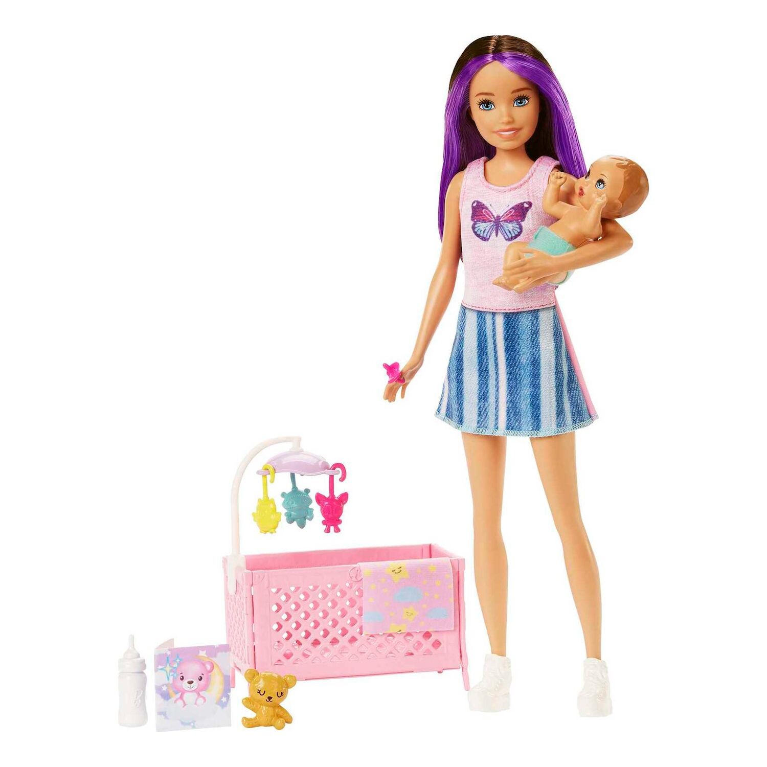 

Кукла Барби Скиппер-няня и игровой набор для кроватки Barbie
