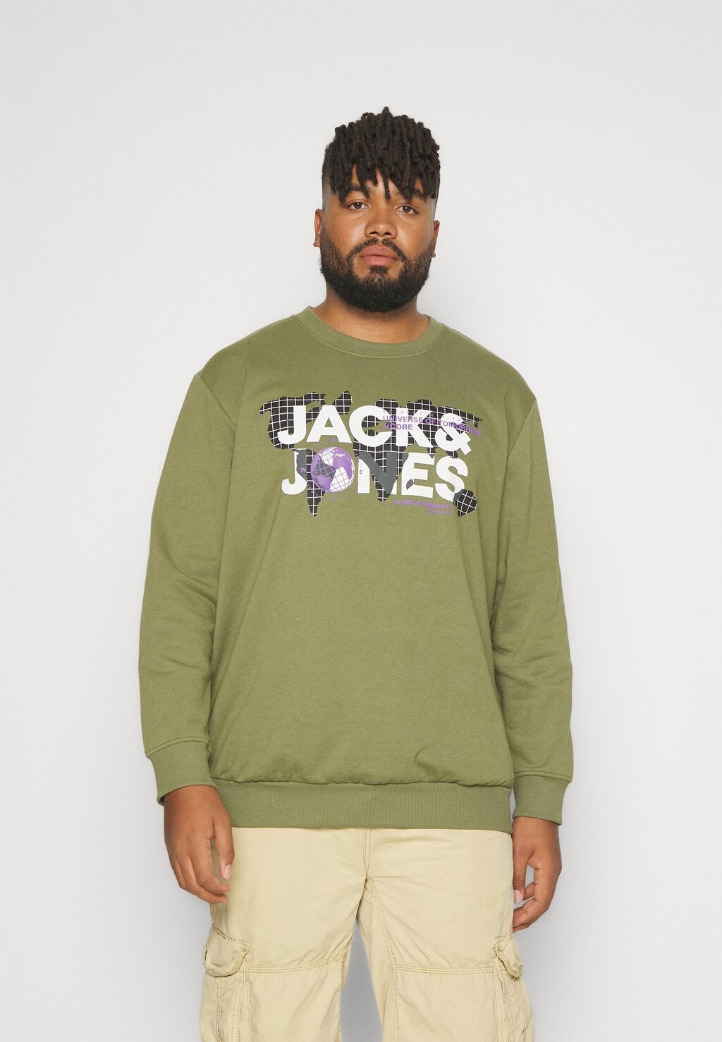 

Толстовка Jack & Jones Jcodust Crew Neck, оливковая ветвь, Зеленый