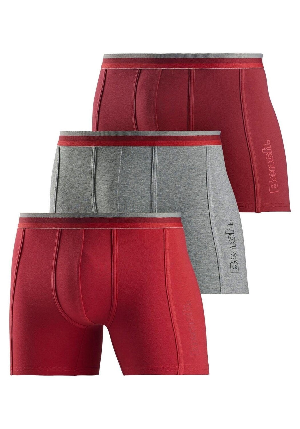 

Боксеры Bench Langer Boxer, цвет bordeaux, grau-meliert, rot