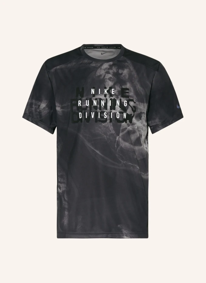 

Беговая рубашка dri-fit run division rise 365 Nike, черный