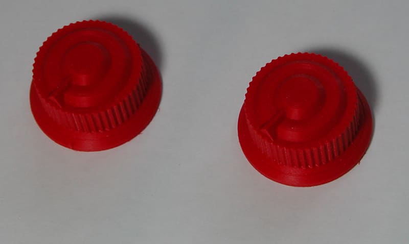 Электрогитара Flying Saucer Knobs - 2 - Fits RickenBacker and 1/4 solid shaft 3/8 long Pots 3D Printed GeorgeBoards Red